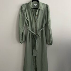 Nine West Green Long Sleeve Dress